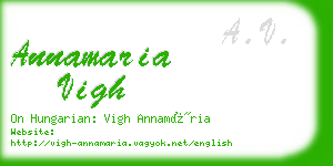 annamaria vigh business card